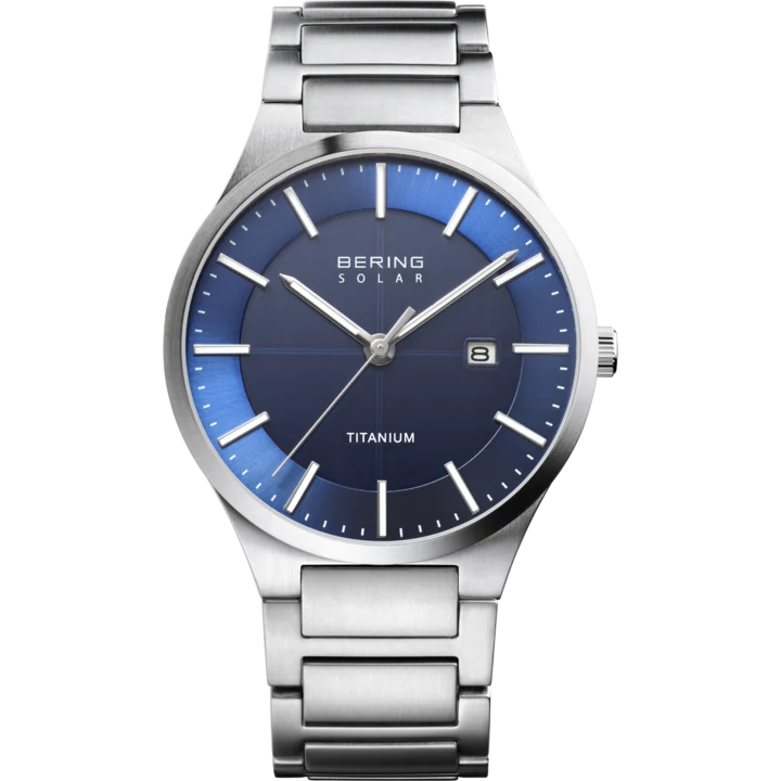 BERING Solar mit blau Zifferblatt