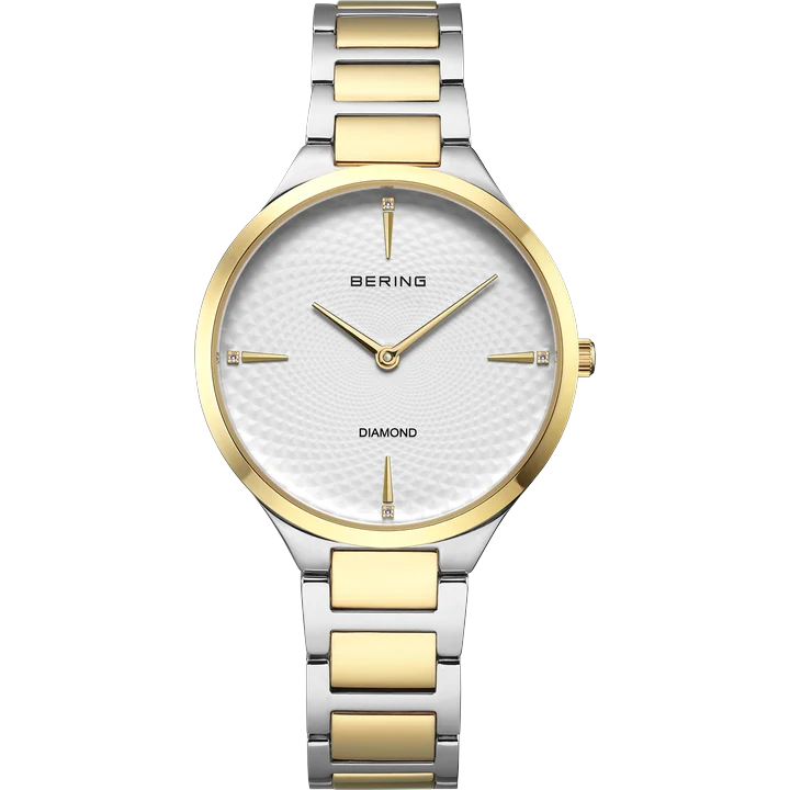 BERING Titanium mit weiß Zifferblatt