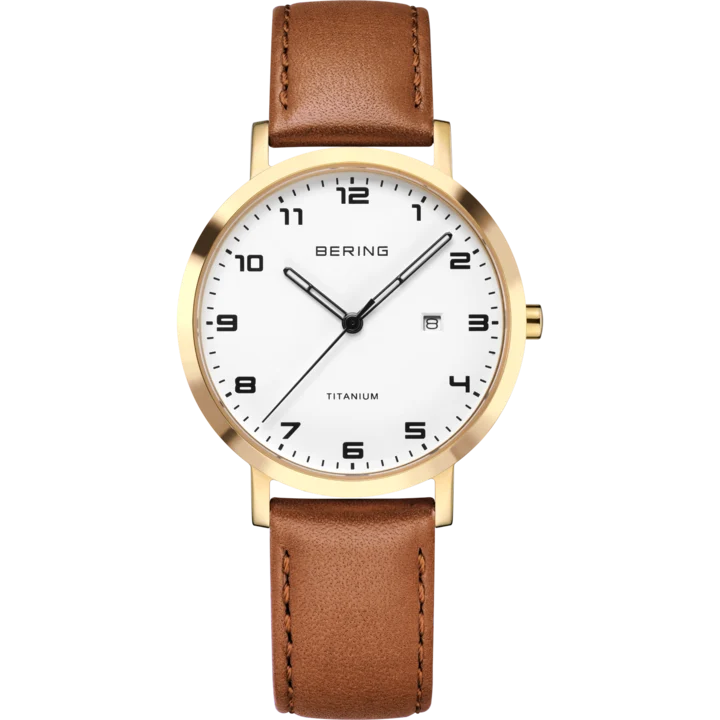 BERING Titanium mit weiß Zifferblatt
