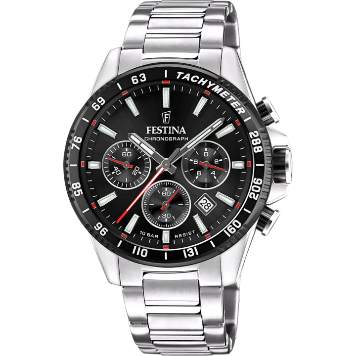 Festina Timeless Chronograph mit schwarz Zifferblatt