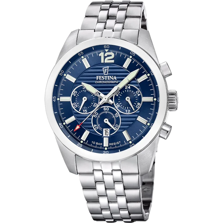 Festina Timeless Chronograph mit blau Zifferblatt