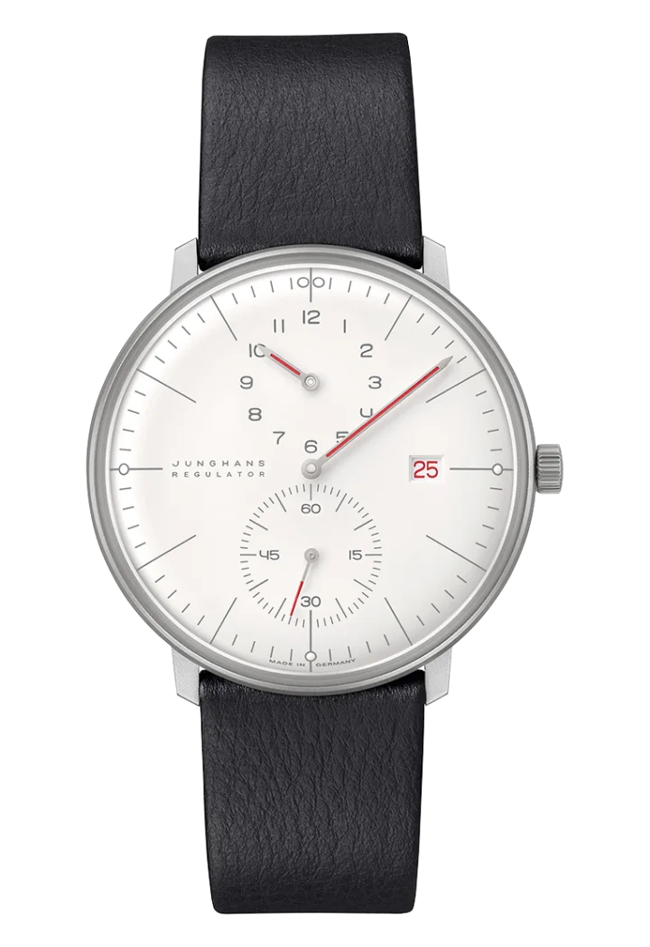 Junghans max bill Regulator Bauhaus mit weiß Zifferblatt