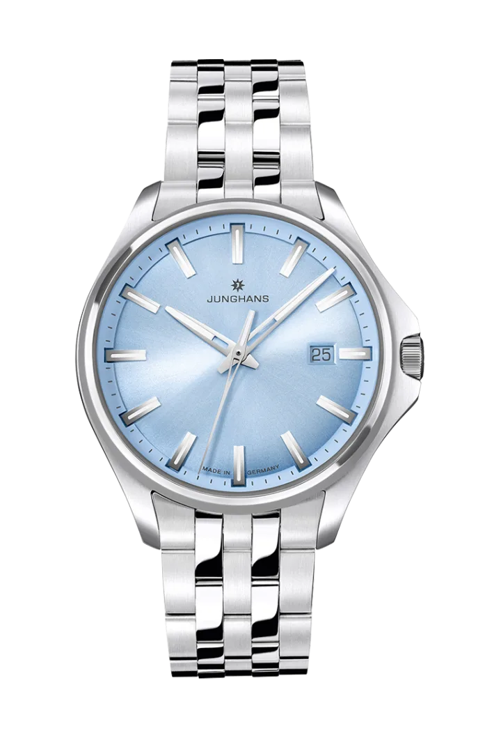 Junghans Meister S Quarz 35 mit blau Zifferblatt