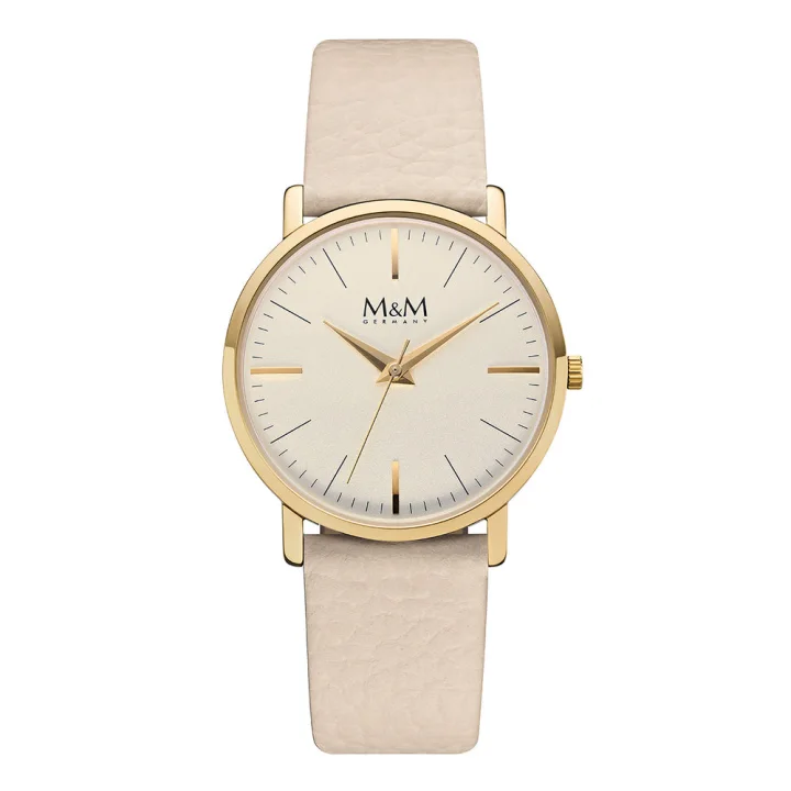 M&M Damenuhr New Classic mit elfenbein Zifferblatt
