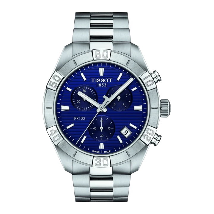 Tissot PR 100 mit blau Zifferblatt