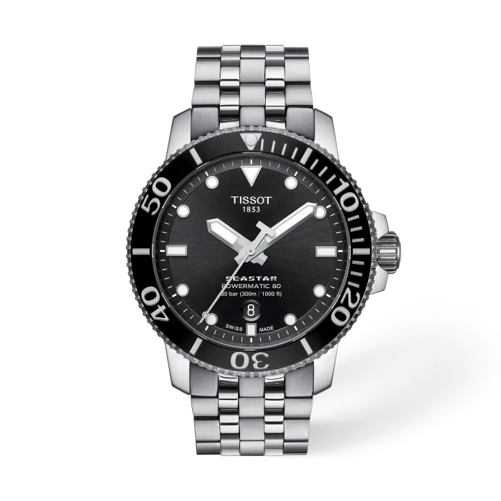Tissot Seastar 1000 43mm mit schwarz Zifferblatt