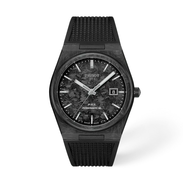 Tissot PRX Carbon 40.5mm mit schwarz Zifferblatt