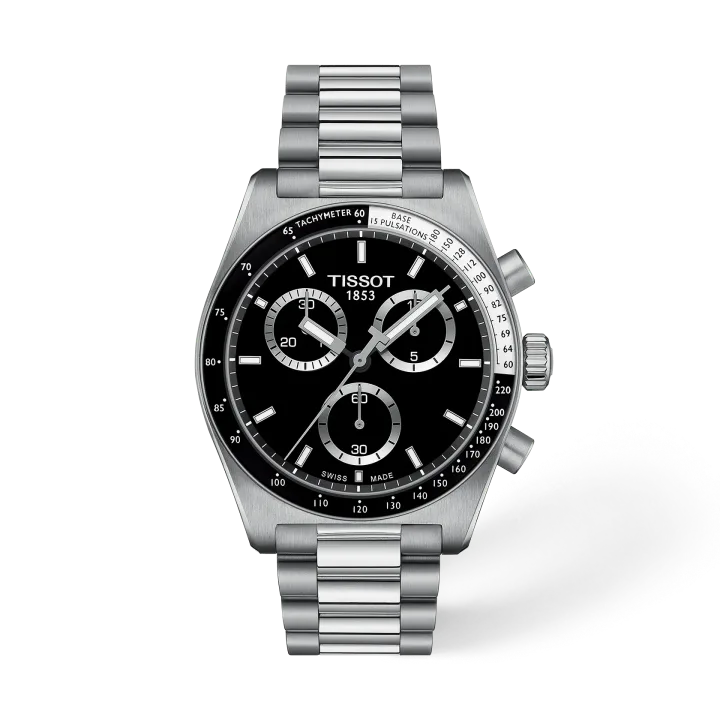 Tissot PR516 40mm mit schwarz Zifferblatt