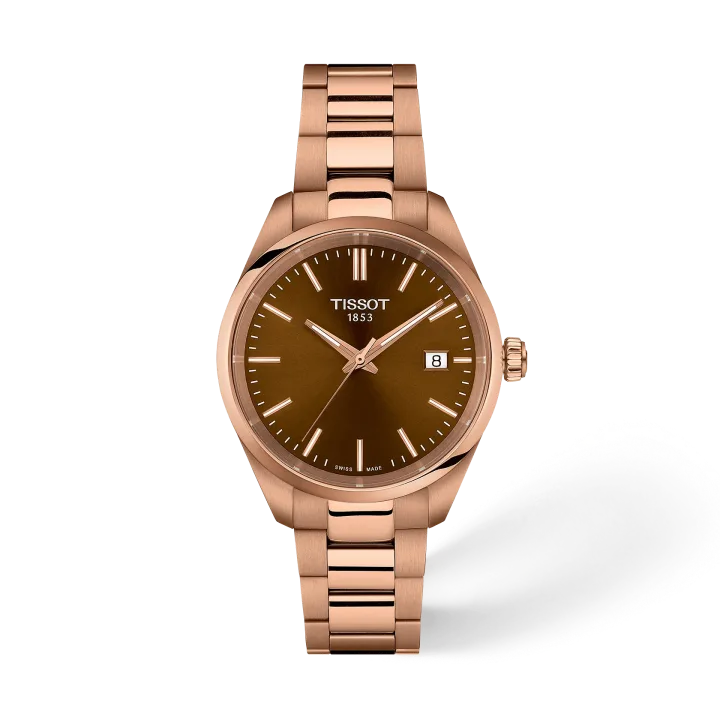 Tissot PR 100 34mm mit braun Zifferblatt