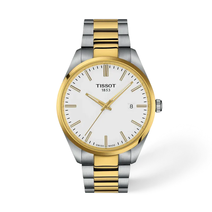 Tissot PR 100 40mm mit weiß Zifferblatt