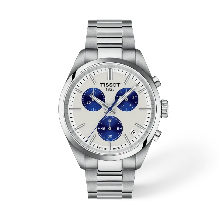 Tissot PR 100 40mm mit weiß Zifferblatt